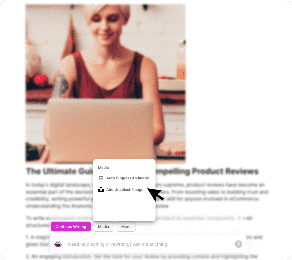Built in AI image generator by Junia AI