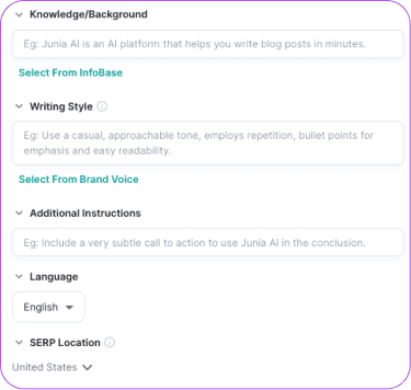 Customize your bulk articles' structure