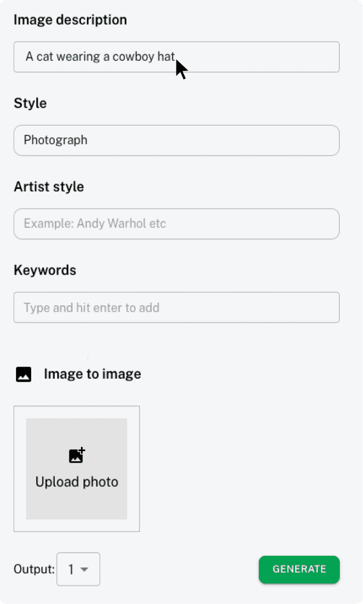 Input your image description and style preferences