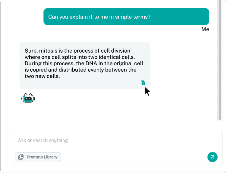 Transferring the Junia AI chat's output to a document